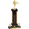Premium Single Black Glacier Year Karate Trophy