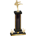 Premium Single Black Glacier Third Place Karate Trophy