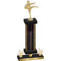 Premium Single Black Glacier Fourth Place Karate Trophy
