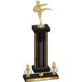 Premium Single Black Glacier Victory Karate Trophy