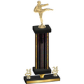 Premium Single Black Glacier Year Karate Trophy