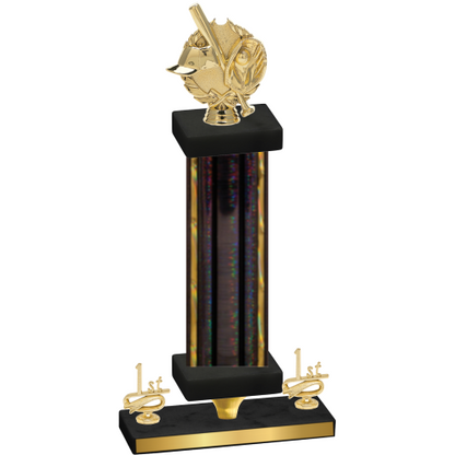 Premium Single Black Glacier First Place Baseball Trophy