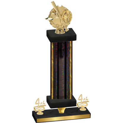 Premium Single Black Glacier Fourth Place Baseball Trophy