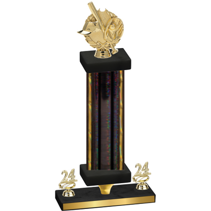 Premium Single Black Glacier Year Baseball Trophy