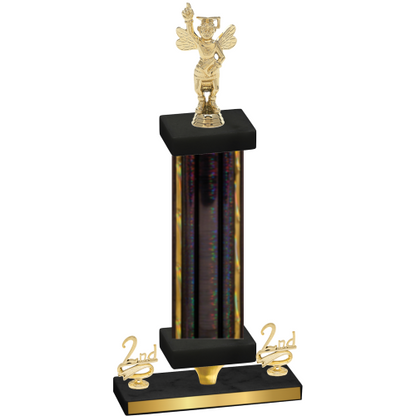 Premium Single Black Glacier Second Place Academics Trophy
