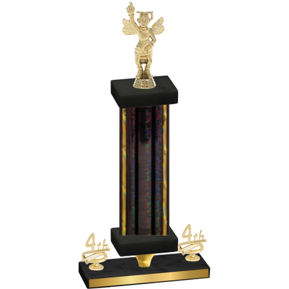 Premium Single Black Glacier Fourth Place Academics Trophy