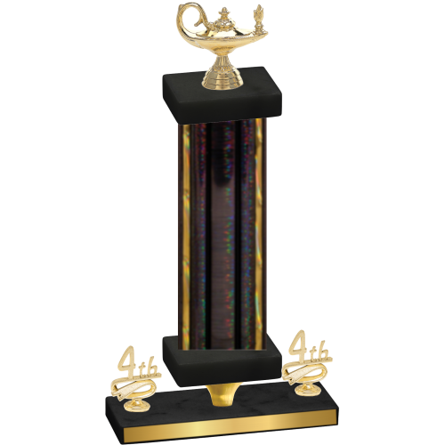 Premium Single Black Glacier Fourth Place Academics Trophy