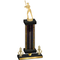 Premium Single Black Glacier Victory Softball Trophy