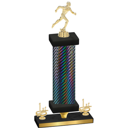 Premium Single Black Carbon Fiber First Place Running Trophy