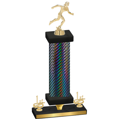 Premium Single Black Carbon Fiber First Place Running Trophy