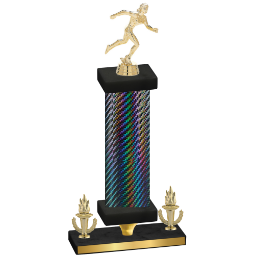Premium Single Black Carbon Fiber Victory Running Trophy