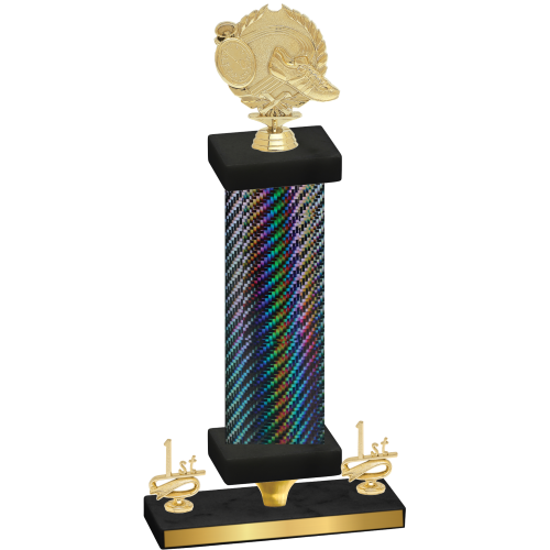 Premium Single Black Carbon Fiber First Place Running Trophy