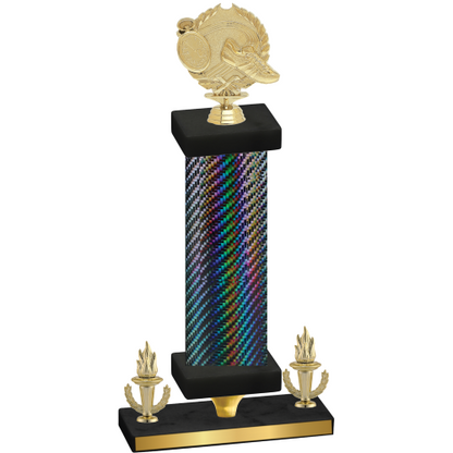 Premium Single Black Carbon Fiber Victory Running Trophy