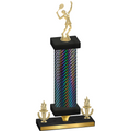 Premium Single Black Carbon Fiber Victory Tennis Trophy