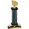 Premium Single Black Carbon Fiber First Place Tennis Trophy