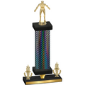 Premium Single Black Carbon Fiber Victory Wrestling Trophy