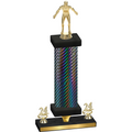 Premium Single Black Carbon Fiber Year Wrestling Trophy