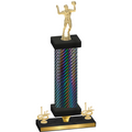 Premium Single Black Carbon Fiber First Place Volleyball Trophy