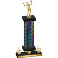 Premium Single Black Carbon Fiber First Place Volleyball Trophy