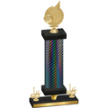 Premium Single Black Carbon Fiber First Place Volleyball Trophy