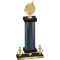 Premium Single Black Carbon Fiber Victory Volleyball Trophy