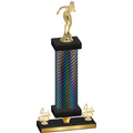 Premium Single Black Carbon Fiber Fourth Place Tennis Trophy