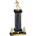 Premium Single Black Carbon Fiber Victory Football Trophy