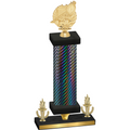 Premium Single Black Carbon Fiber Victory Swimming Trophy
