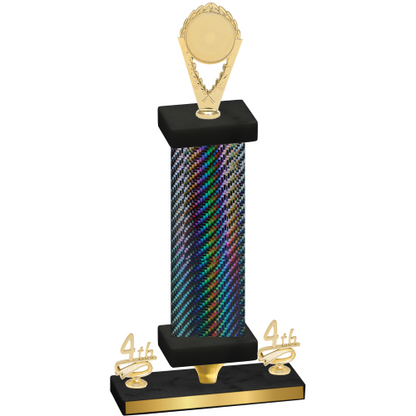 Premium Single Black Carbon Fiber Fourth Place Insert Trophy