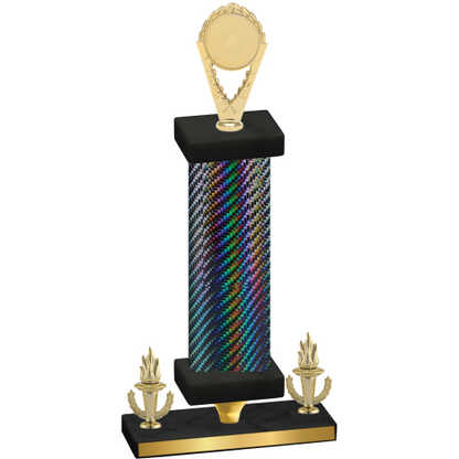 Premium Single Black Carbon Fiber Victory Insert Trophy