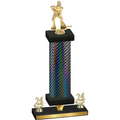 Premium Single Black Carbon Fiber Year Hockey Trophy