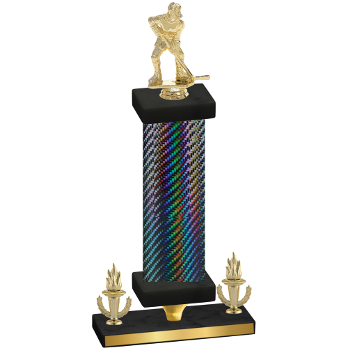 Premium Single Black Carbon Fiber Victory Hockey Trophy
