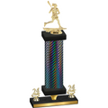 Premium Single Black Carbon Fiber Year Lacrosse Trophy