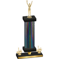 Premium Single Black Carbon Fiber First Place Victory Trophy