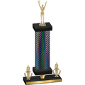 Premium Single Black Carbon Fiber Victory Victory Trophy