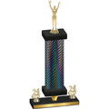 Premium Single Black Carbon Fiber Year Victory Trophy