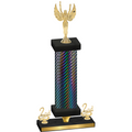 Premium Single Black Carbon Fiber Second Place Victory Trophy