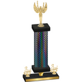 Premium Single Black Carbon Fiber Third Place Victory Trophy