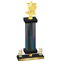 Premium Single Black Carbon Fiber Year Pickleball Trophy