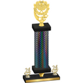 Premium Single Black Carbon Fiber Year Pickleball Trophy