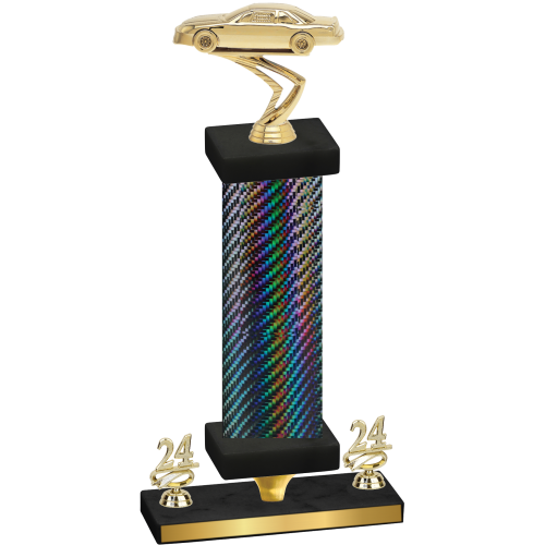 Premium Single Black Carbon Fiber Year Cars Trophy