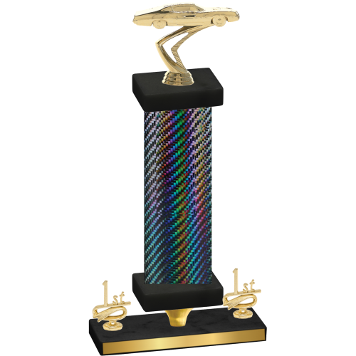 Premium Single Black Carbon Fiber First Place Cars Trophy