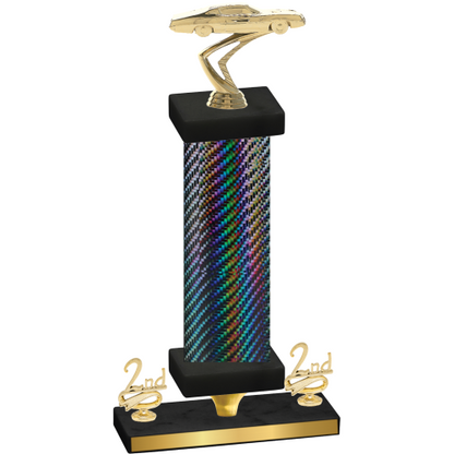 Premium Single Black Carbon Fiber Second Place Cars Trophy