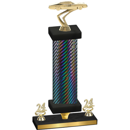 Premium Single Black Carbon Fiber Year Cars Trophy