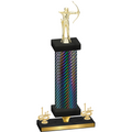Premium Single Black Carbon Fiber First Place Archery Trophy