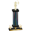 Premium Single Black Carbon Fiber Second Place Archery Trophy