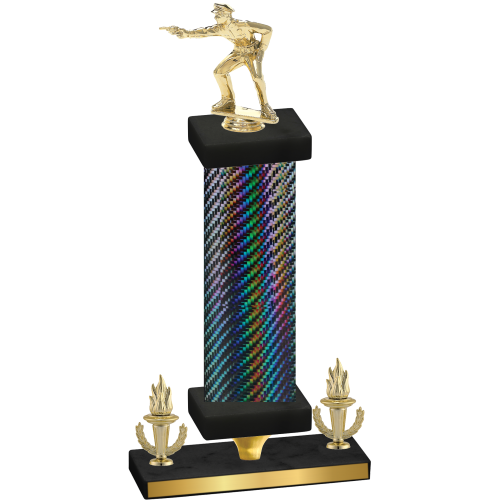Premium Single Black Carbon Fiber Victory Shooter Trophy