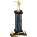 Premium Single Black Carbon Fiber First Place Shooter Trophy