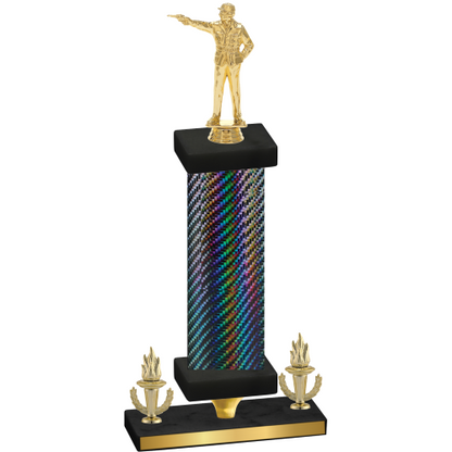 Premium Single Black Carbon Fiber Victory Shooter Trophy
