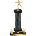 Premium Single Black Carbon Fiber Third Place Skater Trophy